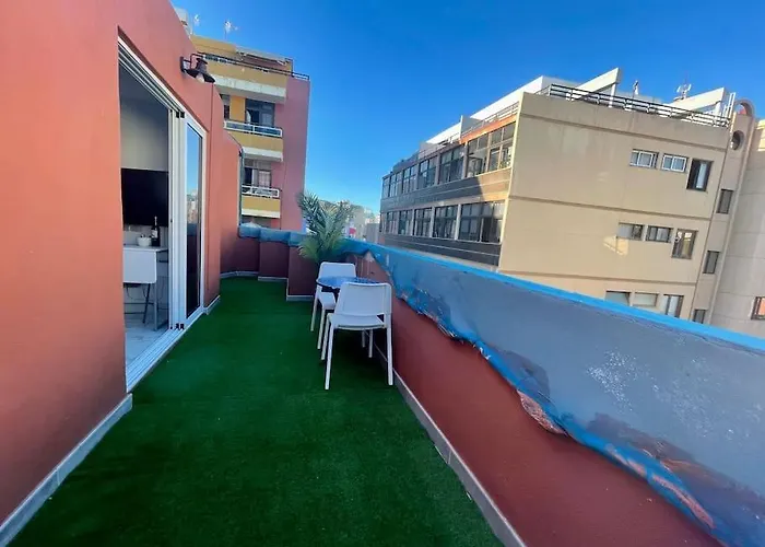 New Attic With Terrace And Air Conditioning At Canteras Parking Optional 아파트 *